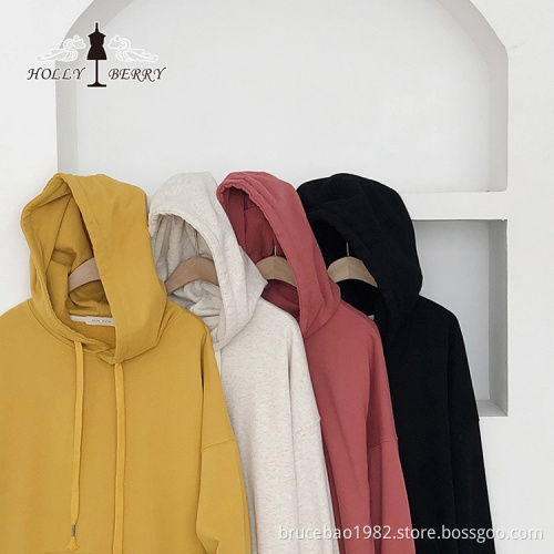 Eco-friendly 100%Cotton Custom Women Hooded Plus Size Hoodie